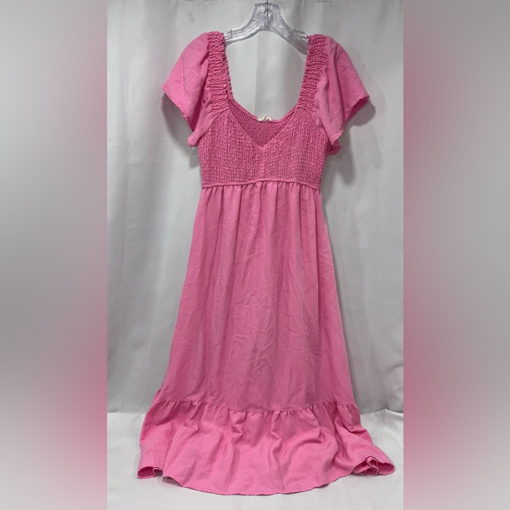 August Sky Smocked Midi Dress